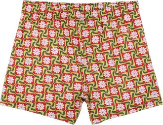 Osklen flower-path print shorts - Green