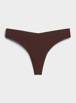 Miiyu Womens Dense laser-cut thong Recycled nylon