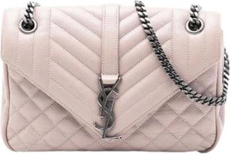 Saint Laurent Pre-owned Shoulder Bags, female, Pink, Size: ONE SIZE Pre-owned Leather Shoulder Bag