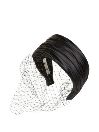 Jennifer Behr Jacqueline Voilette hair accessory - women - Silk/Nylon - One Size - Black