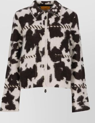Guest In Residence cashmere patterned zip jacket