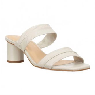 Bruno Menegatti Womens Victoria Leather Slide Sandal In Off White