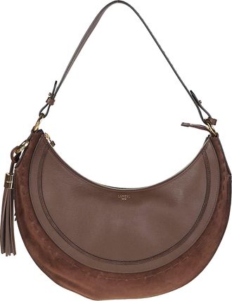 Lancel Hoboheme Medium Crescent-Shaped Cow Leather Hobo Bag
