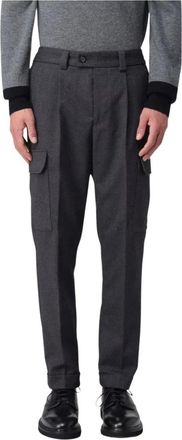 Paolo Pecora Cargo Broek - Heren - Slim Fit Broeken - Grijs - XS - Wol - Broeken