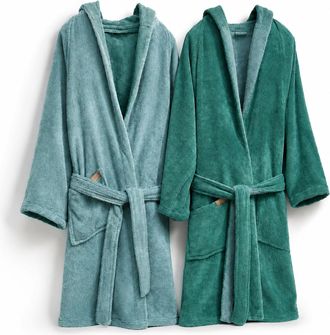 Dmora Albornoz Sekate, 100% Algod&oacute;n Con Capucha Reversible, Estructura Verde, Sombra Acu&aacute;tica, Verde Agua