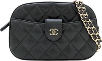Chanel Pre-owned Vintage Schoudertas - Dames - Vintage Schoudertas - Zwart - ONE Size - Leer - Vintage