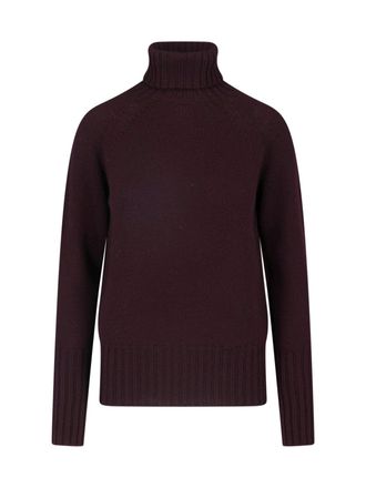 Drumohr Bordeaux Merino Wool Turtleneck Sweater