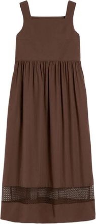 Max Mara Wkdgola Katoenen Jurk zonder Mouwen - Dames - Casual kleedjes - Bruin - 3XL - Katoen - Kleedjes