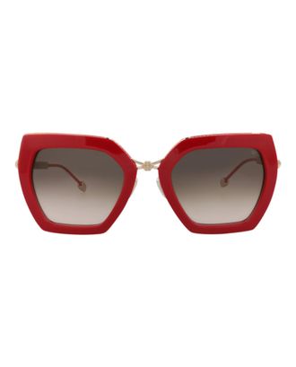 Philipp Plein Cat Eye-Frame Metal Sunglasses