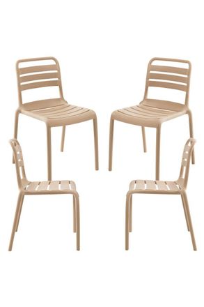 Regalos Miguel Packs Sillas Jard&iacute;n - Pack 4 Sillas Belia - Beige Tapioca
