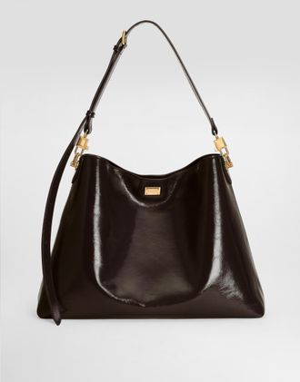 Dolce & Gabbana Large Vittoria Calfskin Shoulder Bag - Woman Shoulder And Crossbody Bags Brown Onesize