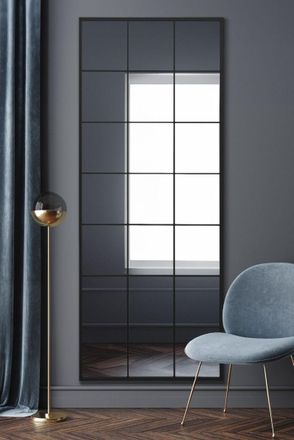 MirrorOutlet Black Modern Window Leaner / Wall Mirror 79 X 31 (200CM X 80CM) | Size: 1 Pack