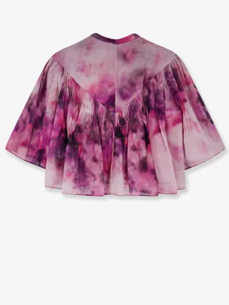 Isabel Marant Womens Organic Cotton Crop Shirt Pink