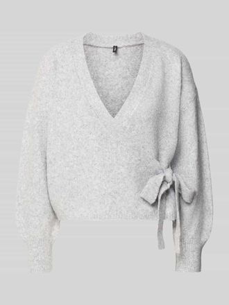 Only Regular Fit Cardigan mit Woll-Anteil Modell KIRA in Hellgrau Melange, Gr&ouml;&szlig;e XL