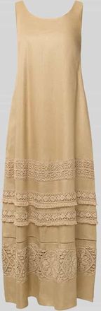 Max Mara Flie&szlig;endes Freizeitkleid aus reinem Leinen Modell DOLMEN in Sand, Gr&ouml;&szlig;e 40
