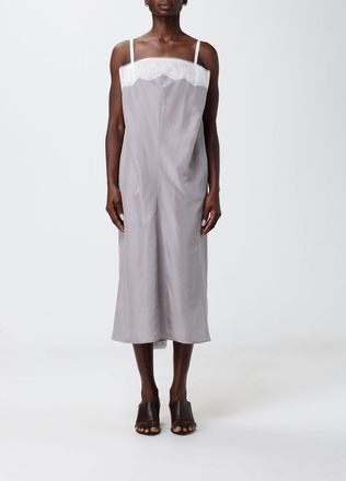 Carven Abito slipdress in seta con inserti in pizzo
