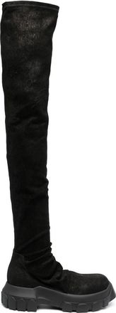 Rick Owens Bozo tractor stocking boots - women - Calf Leather/Calf Leather/Rubber - 37 - Black