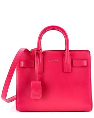Saint Laurent Pink Leather Sac De Jour Nm Bag Nano (Authentic Pre-Loved)