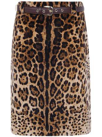 Max Mara Skirt Leopard Print Mst Falange