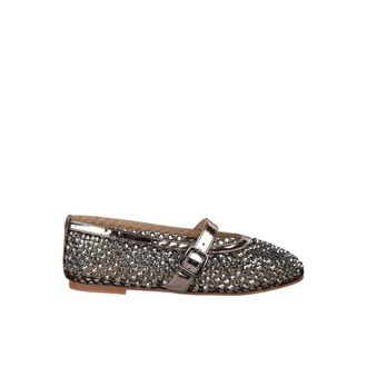 Alma En Pena Alma EN Pena, Schoenen, Dames, Grijs, 38 EU, Platte Ballerina met Strass