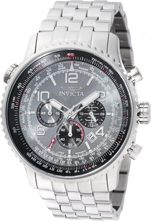 Invicta Aviator GMT Chronograph Grey Dial Mens Watch 48225