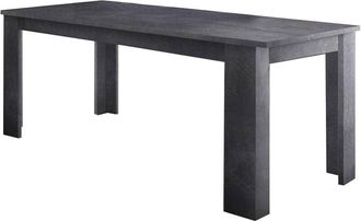 Dmora Tavolo per sala da pranzo estensibile, Made in Italy, Tavolo moderno con allunghe, Consolle allungabile, cm 140/190x90h75, colore Grigio Cenere, con