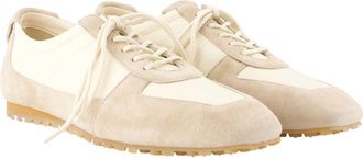 Aeyde Womens Uma Sneakers - Aeyde Leather Ivory Calfskin Shoes