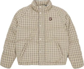 Billionaire Boys Club Script Nylon Check Puffer Jacket - Heren - Winterjassen - Beige - S - Nylon - Jassen