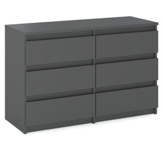 OEM C&oacute;moda Para Sal&oacute;n, Mueble Para Tv, 100 Cm, 6 Cajones, Aparador Gris Mate