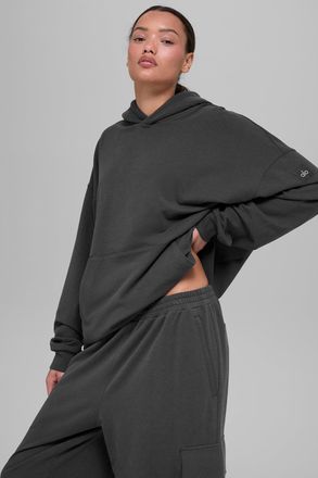 Alo | Double Take Hoodie in Anthracite Grey, Size: Medium