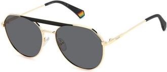 Polaroid Sunglasses, unisex, Yellow, 57 MM, 6211/S/X Rhl(M9) Sunglasses