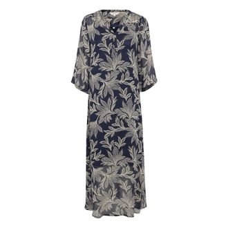 Part Two Midi Dresses, female, Multicolor, Size: 2XL Delicate Leaf Beritpw Dress