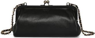 OLD TREND Iris Genuine Leather Vintage Frame Crossbody Bag in Black at Nordstrom