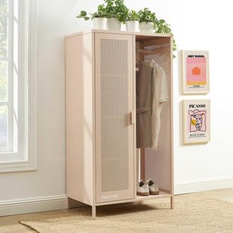 Pantone Guardarropa de metal rosa blush con perchero h145cm