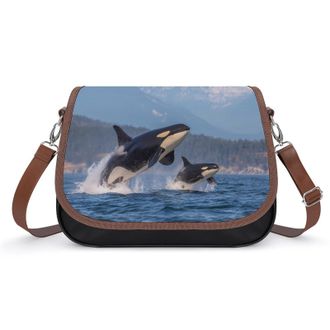 Generic Orcas Killer Whale Funny Fashion Womens Crossbody Bags Novelty Handbag Shoulder Bag Purse