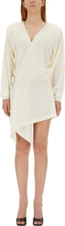 The Attico White V Neck Mini Dress