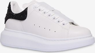 Alexander McQueen Sneakers aus Leder und Strass Oversize