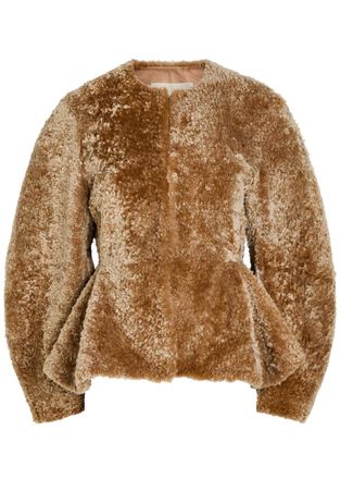 Liberowe Bear Shearling Jacket - Caramel - S (UK8-10 / S)