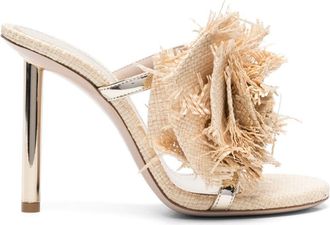 Le Silla 112mm Rose sandals - women - Other fibres - 38.5 - Neutrals