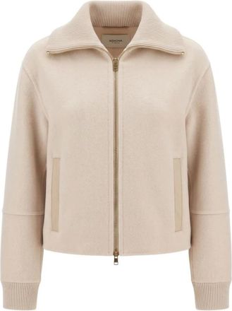 Agnona Caban B Jersey Double Face Heavy - Dames - Jassen - Beige - Maat: M Jersey
