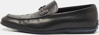 Tod's Tods Black Leather Slip On Loafers