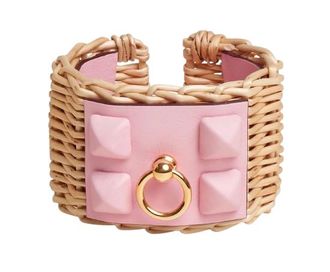 Herm&egrave;s Pink Medor Picnic Sakura cuff bracelet