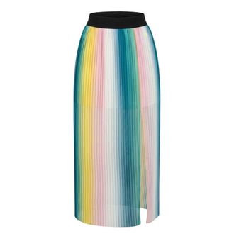 Trussardi Pliss&eacute; Maxirok - Dames - Rokken - Veelkleurig - Maat: S Poliester