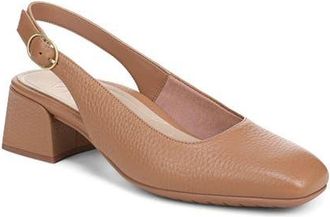 Vionic Reyes Block Heel Slingback Pump in Mocha Mousse at Nordstrom, Size 7.5