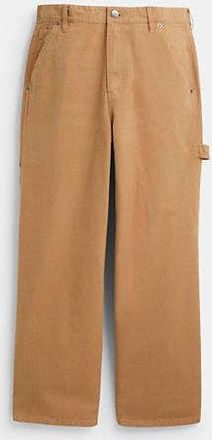 Coach Mens Canvas Pants in Beige, Size 32 | Organic Cotton