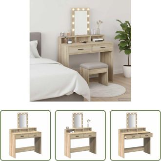 vidaXL Tavolo da trucco marrone - Tavolo da Trucco Marrone 100 x 41 x 140 cm Legno multistrato