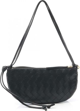 Bottega Veneta Borsa a spalla Gemelli piccola in pelle di agnello con motivo Intrecciato 2012-2025 - Nero