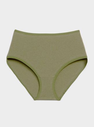 Miiyu Womens Elastic edging high-waist Hipster Panties Organic cotton