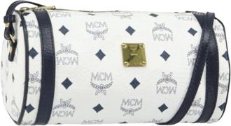 MCM Pre-owned Shoulder Bags, female, White, Size: ONE SIZE Pre-owned Plastic Shoulder Bag