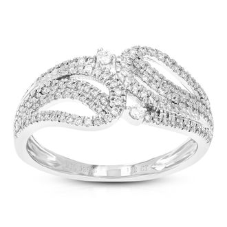 Vir Jewels 1/2 cttw Lab Grown Diamond Ring in Sterling Silver For Women